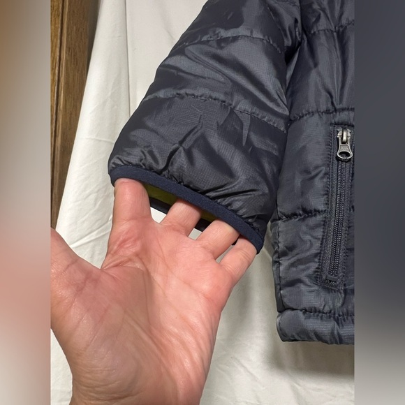 NWT OshKosh B'gosh Gray & Neon Green Youth Puffer Jacket - Picture 6 of 11